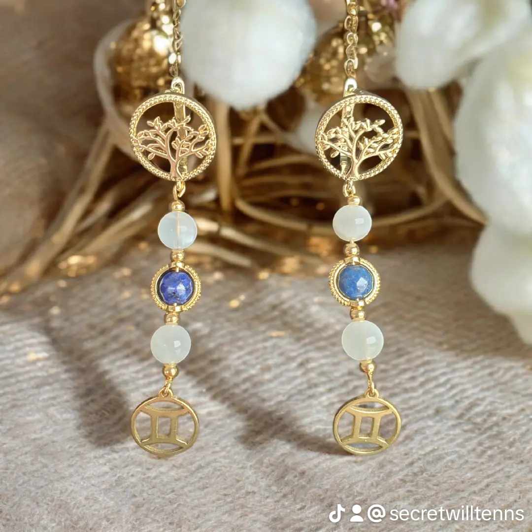 Boucles d'Oreilles fleur de vie de la Balance