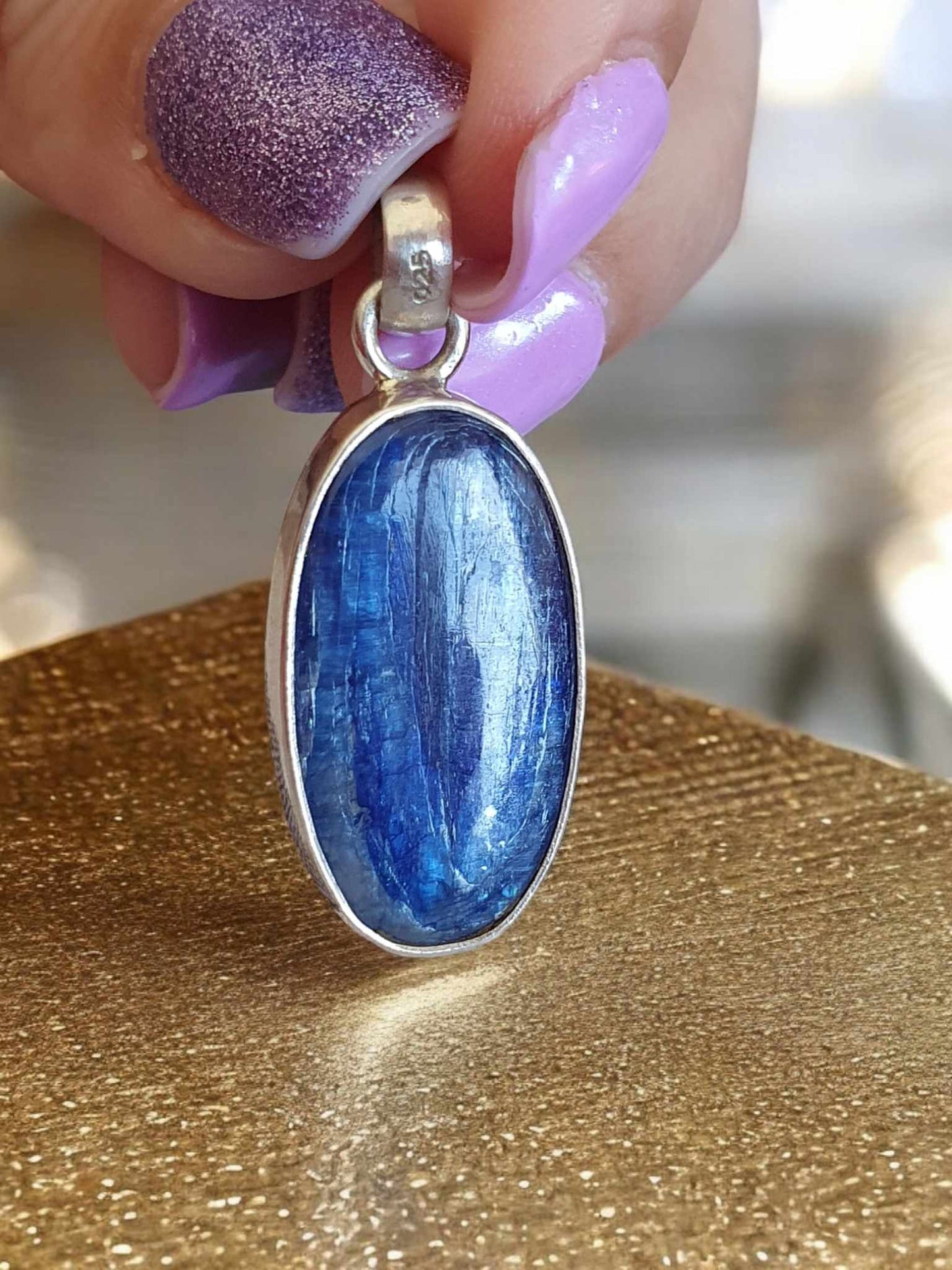 Pendentif en Argent 925- Cyanite (Rare!)