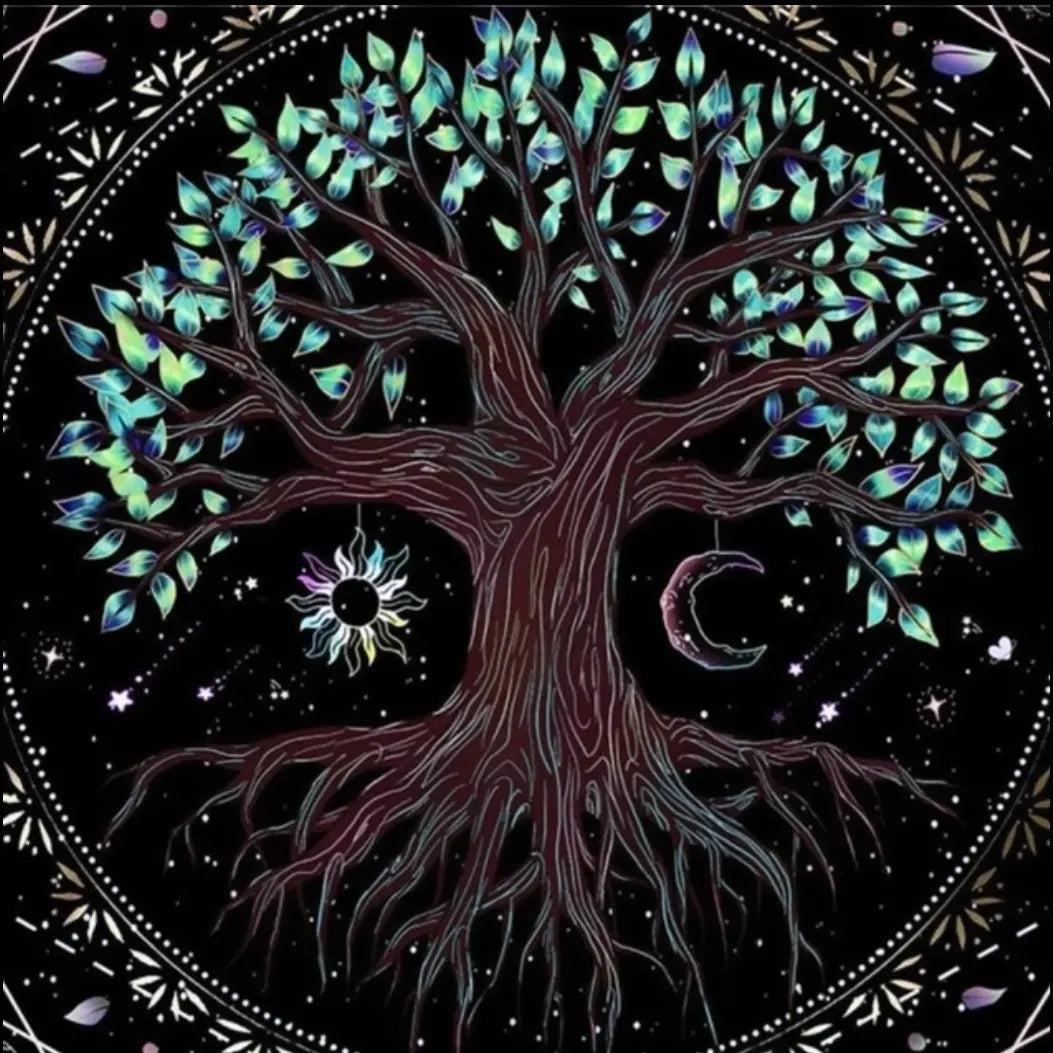 Nappe tarot ou décoration mural arbre de vie