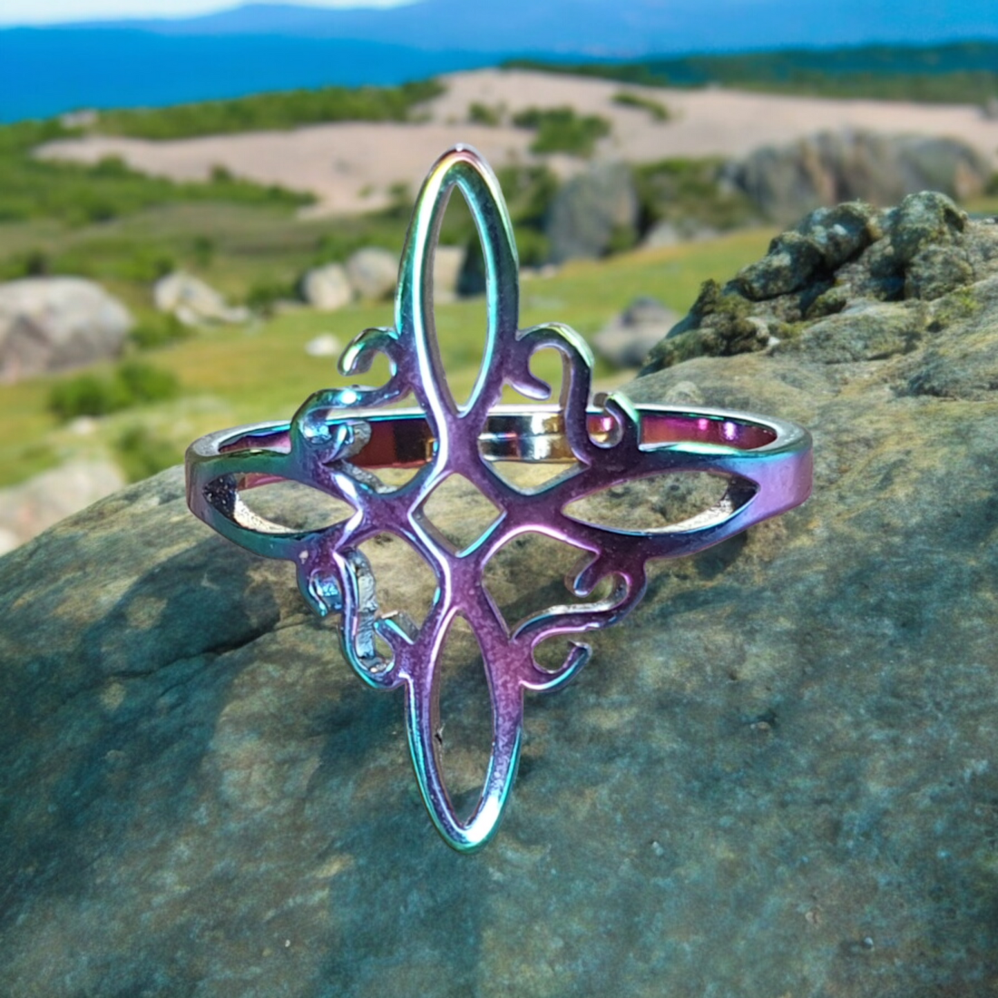 La Bague en Acier Inoxydable - Nœud de Sorcière
