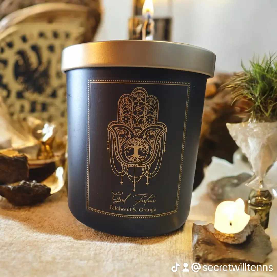 Bougie d'intention Good Fortune en verre