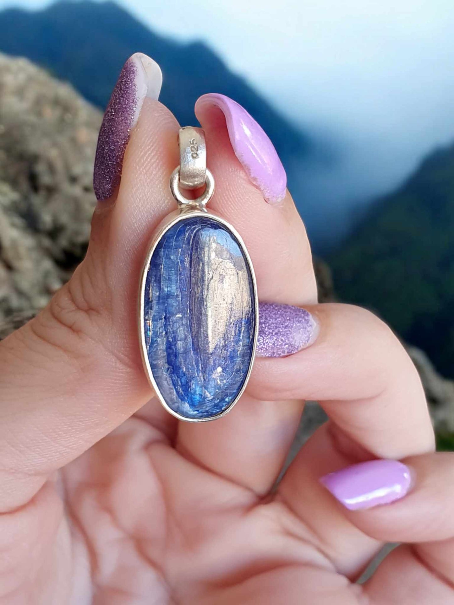 Pendentif en Argent 925- Cyanite (Rare!)