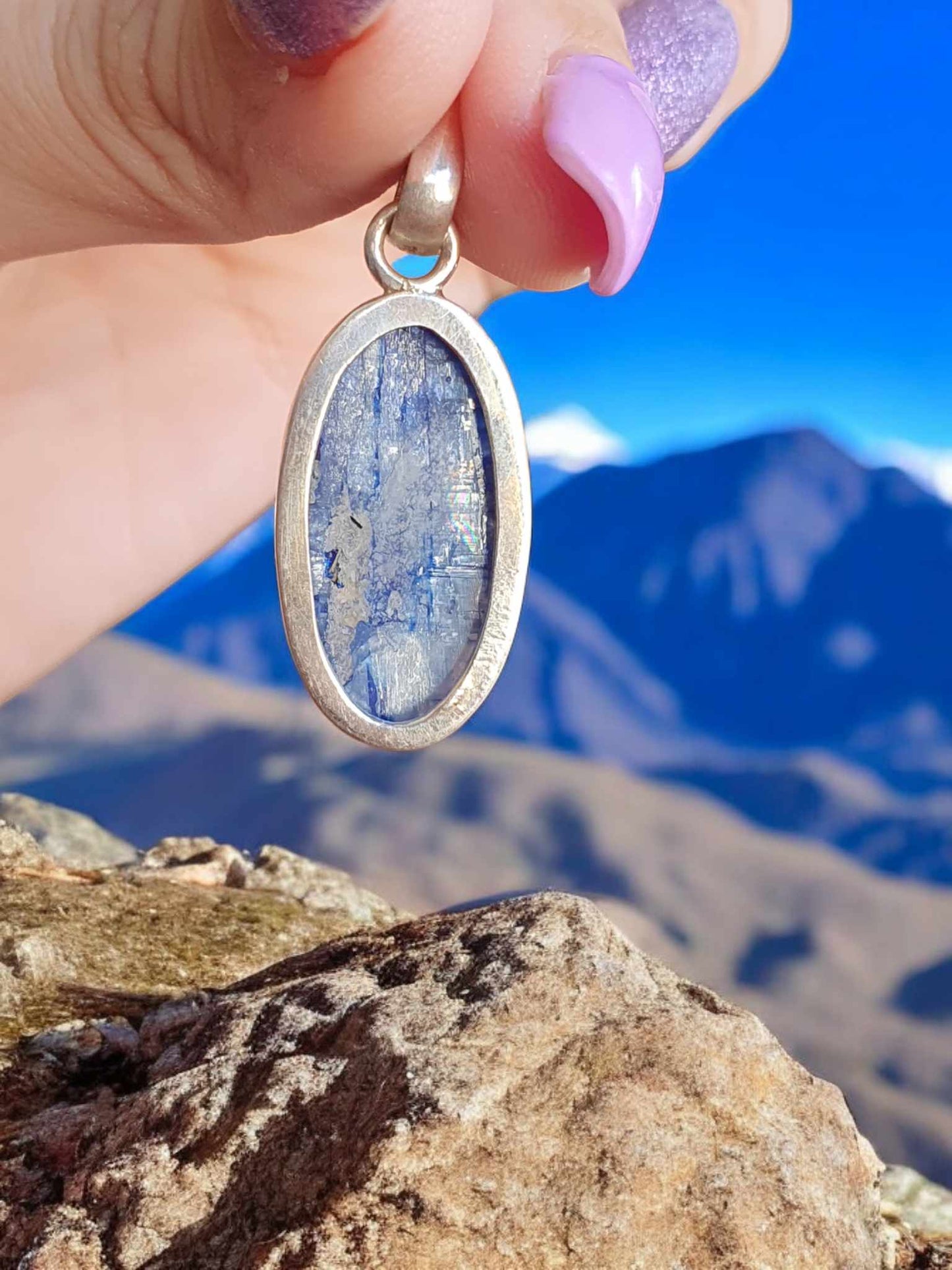 Pendentif en Argent 925- Cyanite (Rare!)