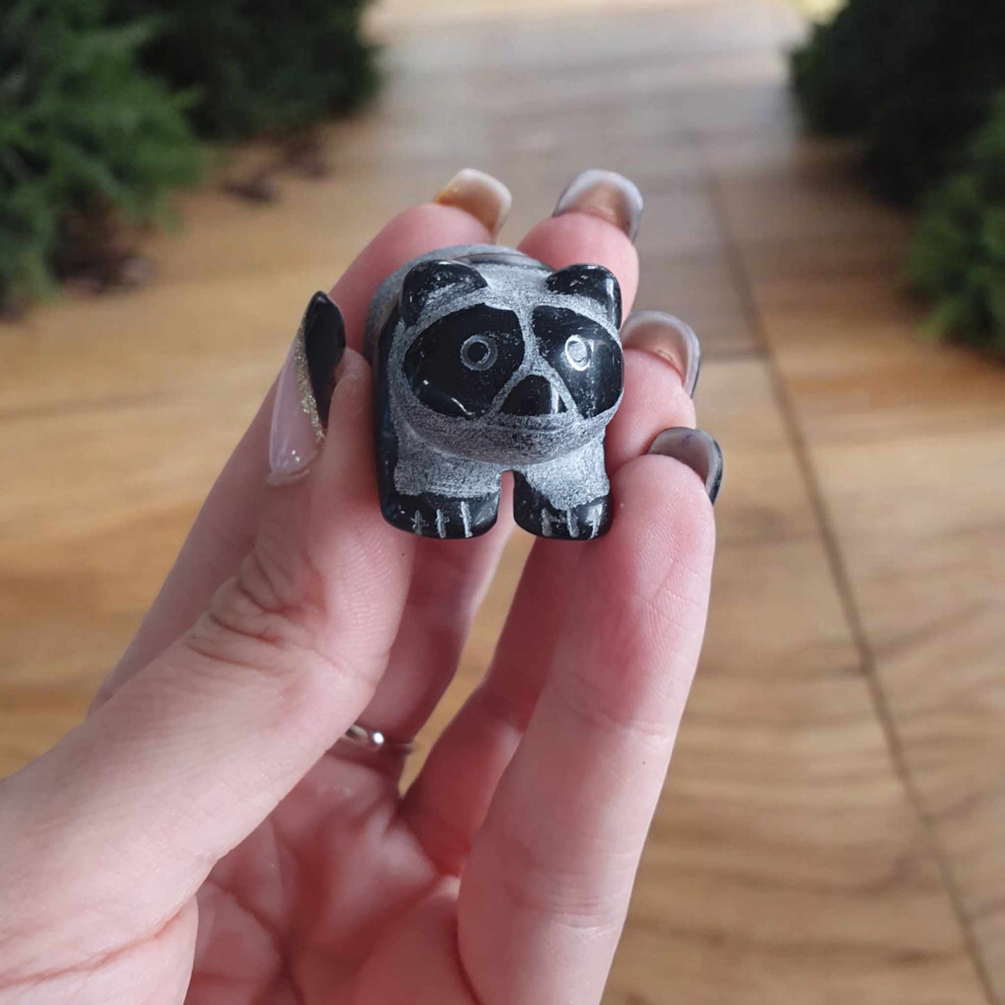 panda en Obsidienne noire