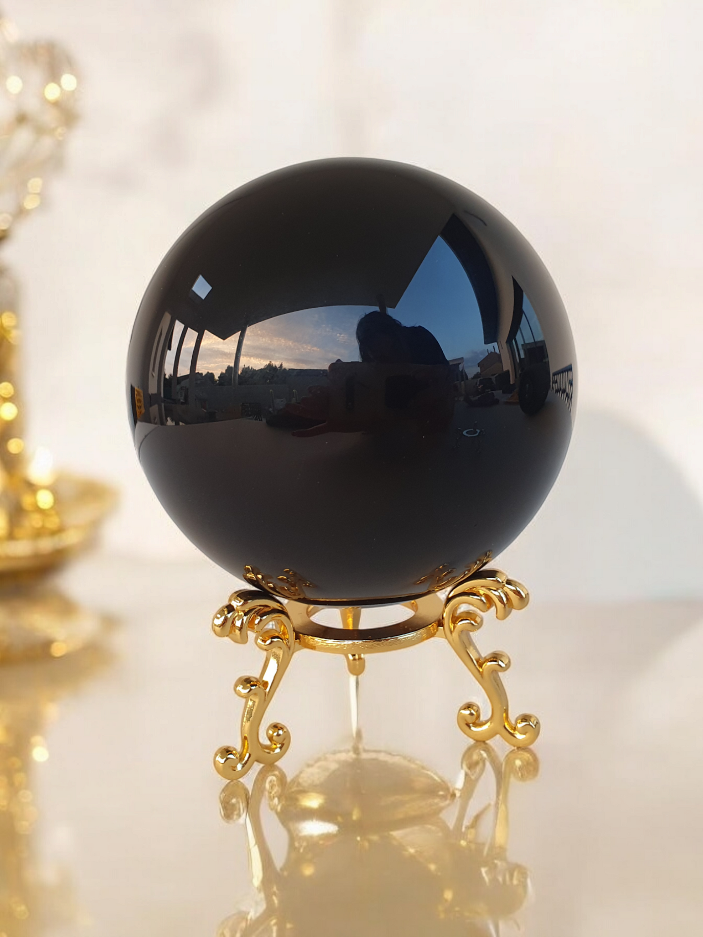 Obsidienne noire 8 cm de circonference
