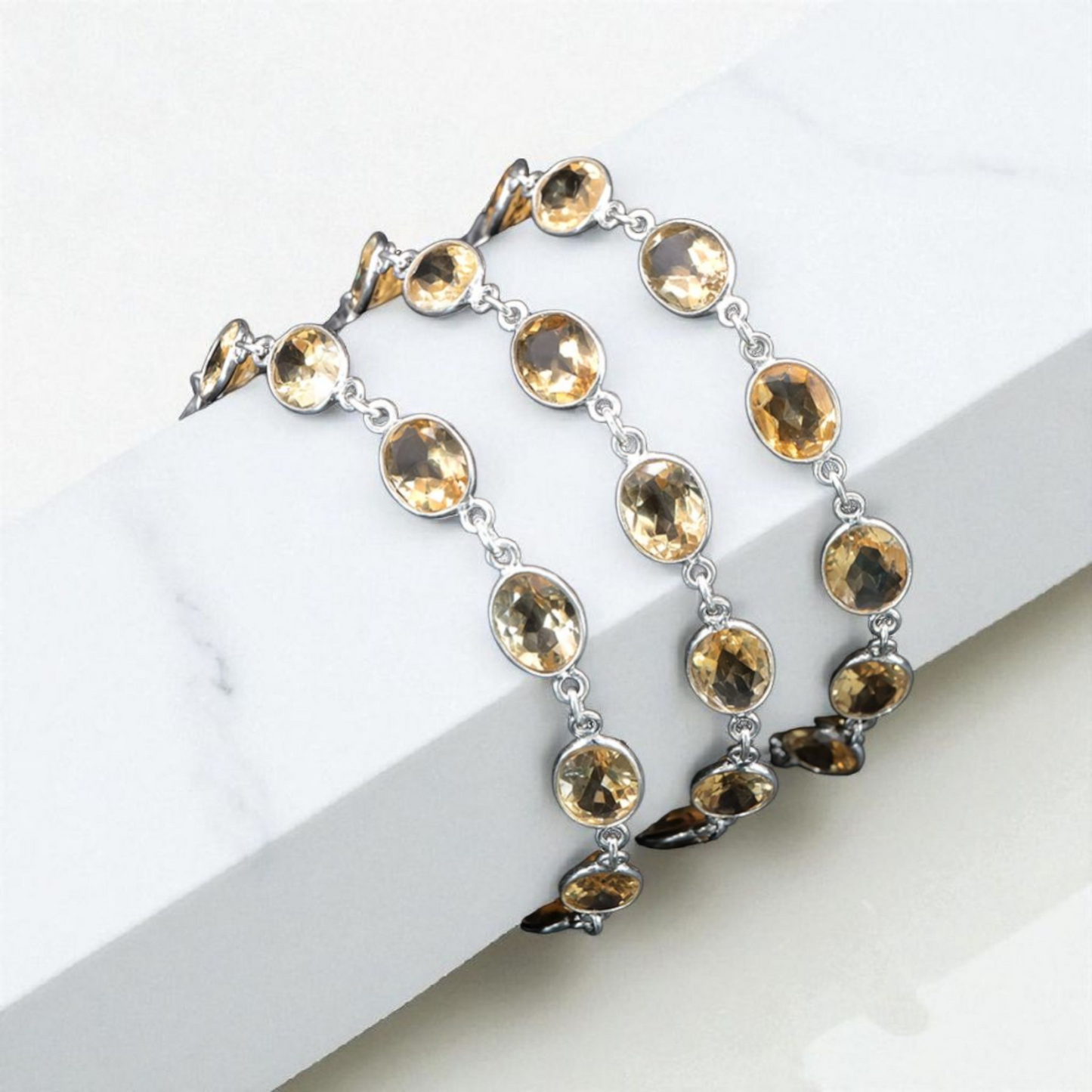 Bracelet Argent 925 facettee AAA 6.90G