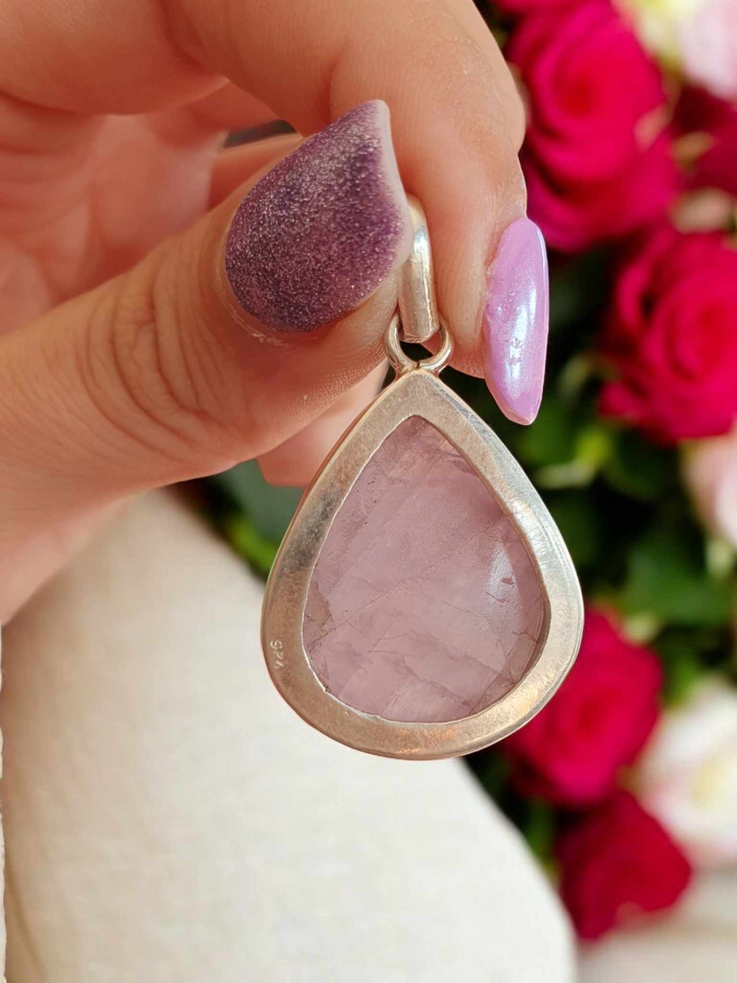 Pendentif en argent 925 - Kunzite