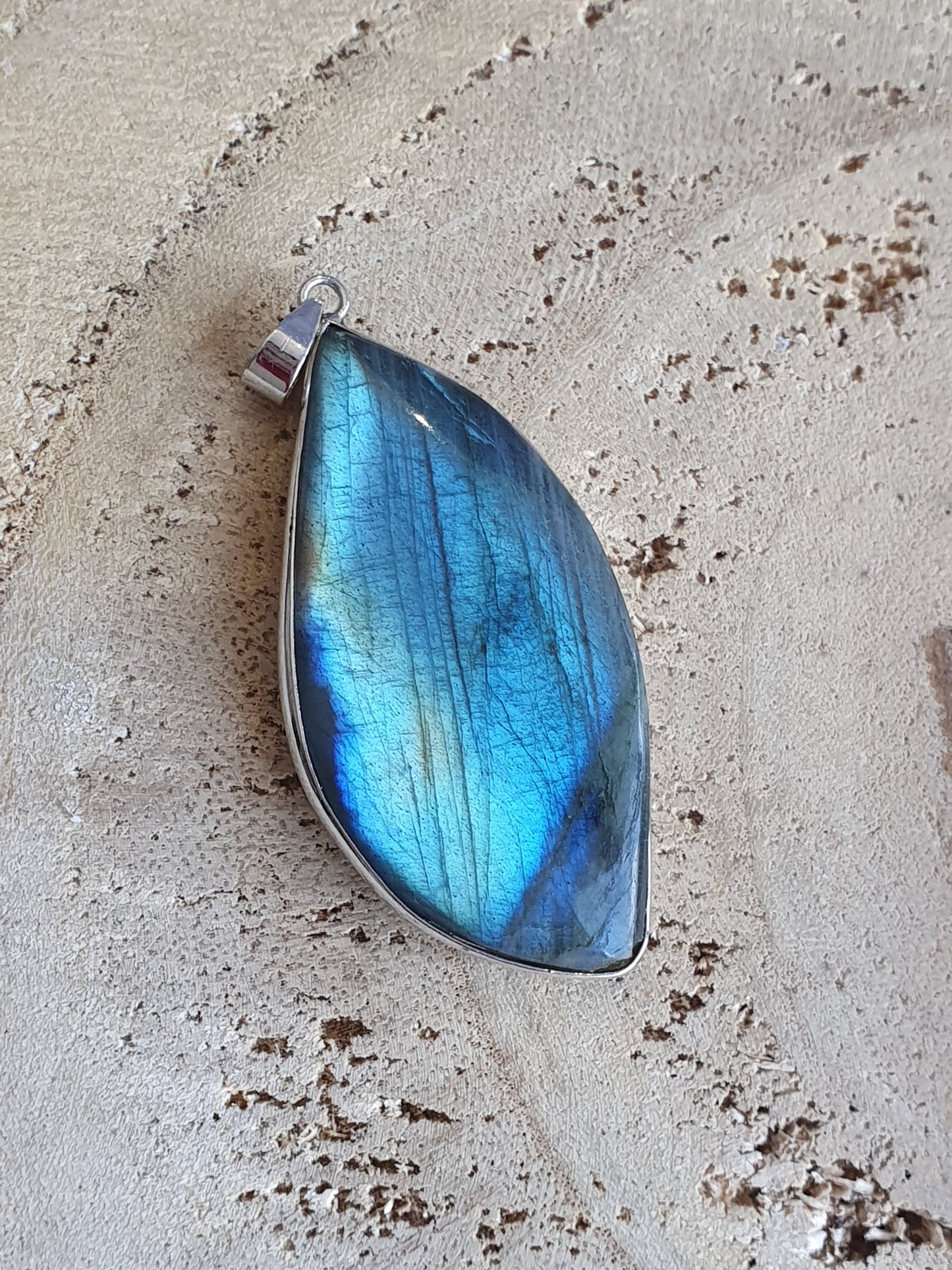 pendentif en acier inoxydable Labradorite