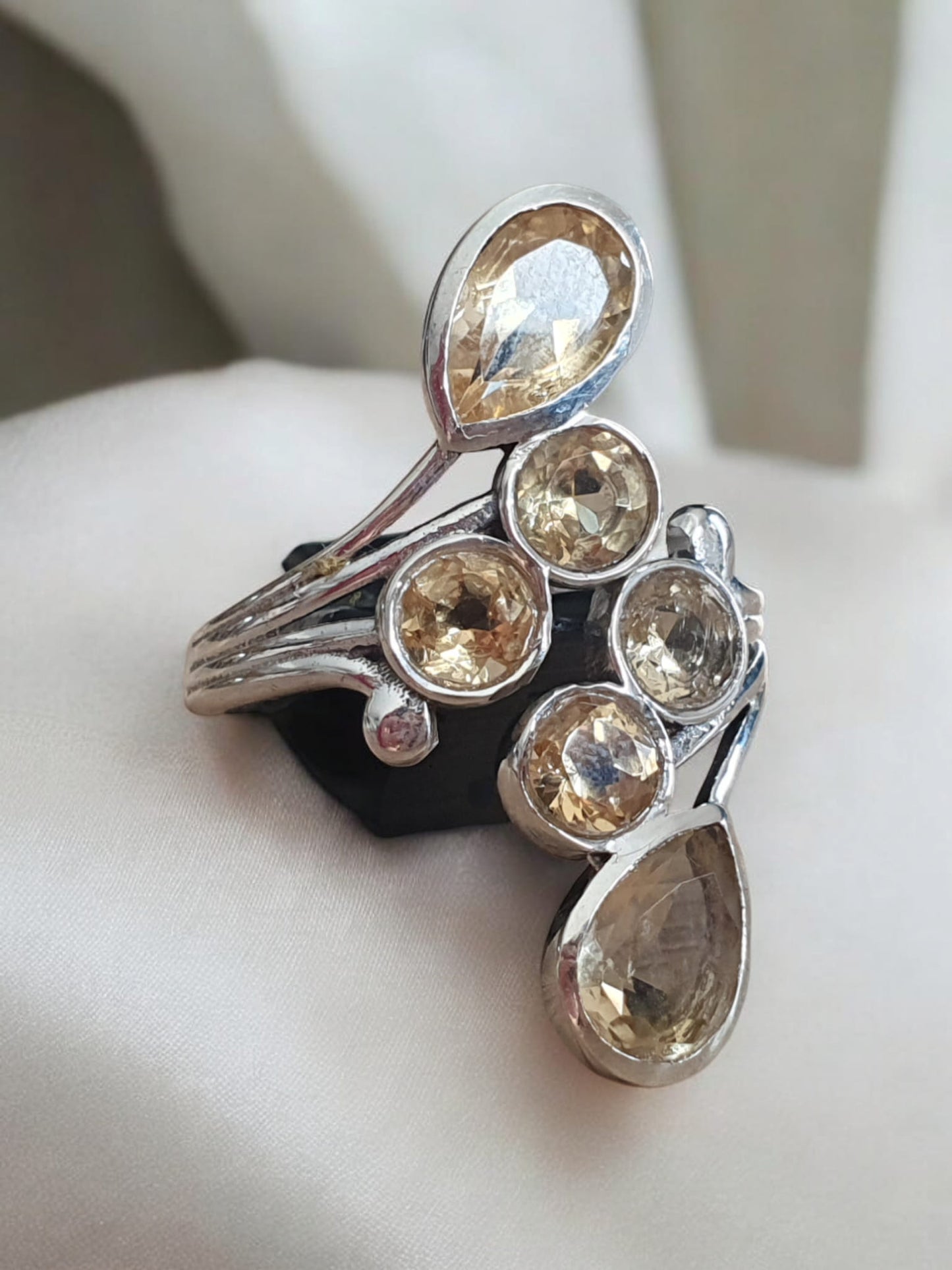 Bague en Argent 925 avec Citrine Naturelle - Qualité AAA