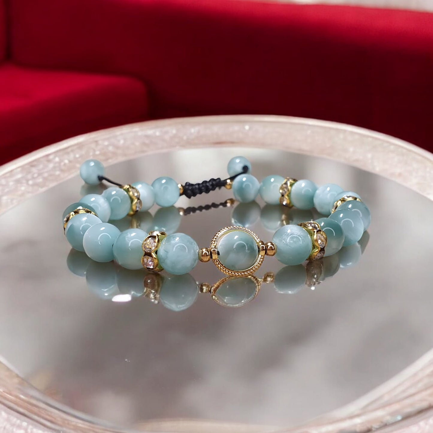 Bracelet Larimar 8mm