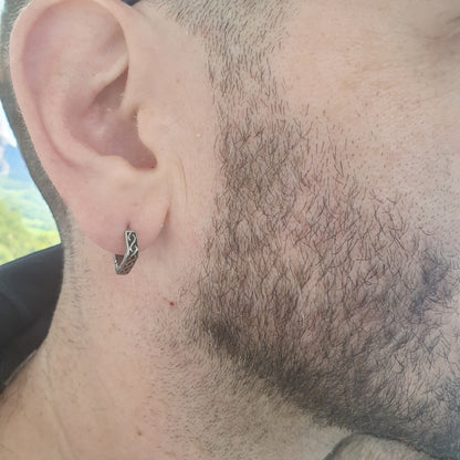 Boucles d’Oreilles Géométriques Viking en Acier Inoxydable pour Homme