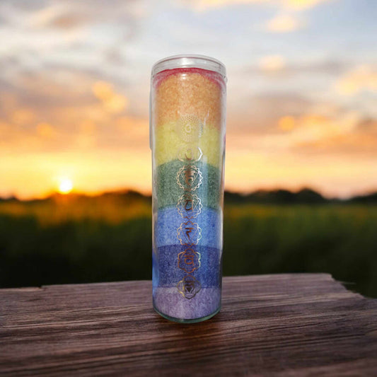 Bougie des 7 chakras aux huiles essentielles