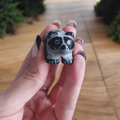 panda en Obsidienne noire