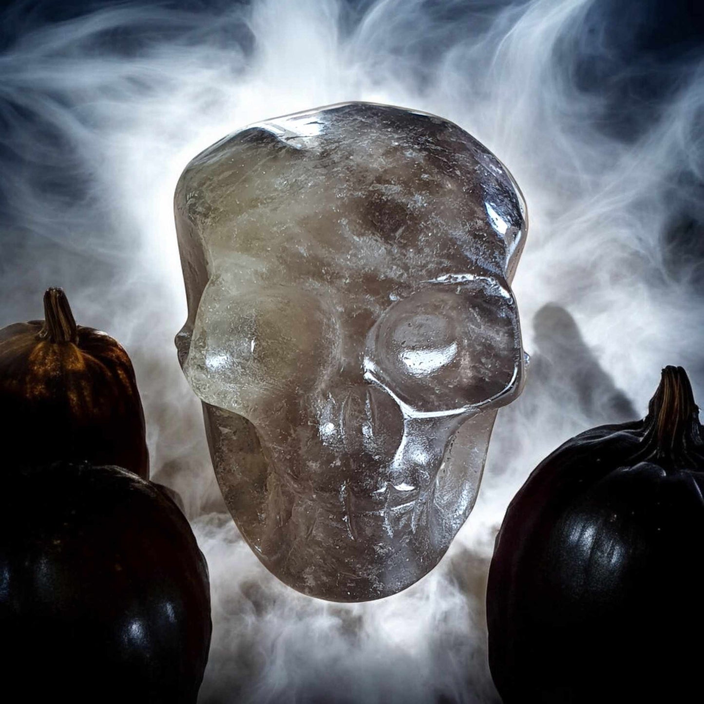 Mini Tête de Mort en Quartz Fumé – Pierre Naturelle de Haute Qualité