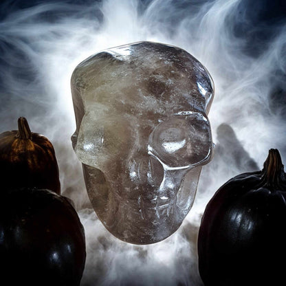 Mini Tête de Mort en Quartz Fumé – Pierre Naturelle de Haute Qualité