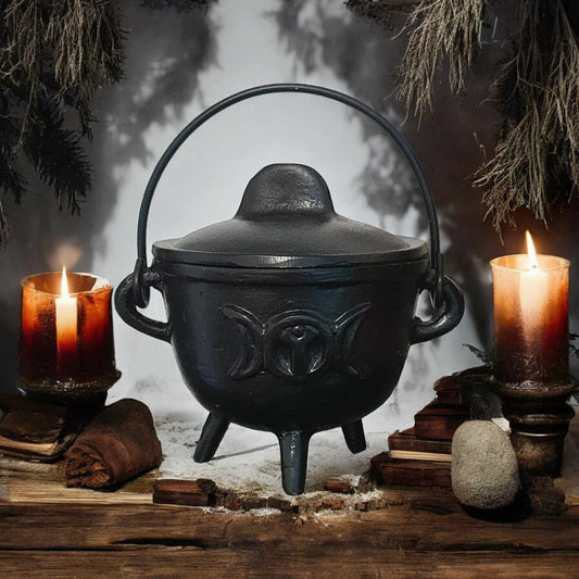 Chaudron en fonte symbole phase Lunaire