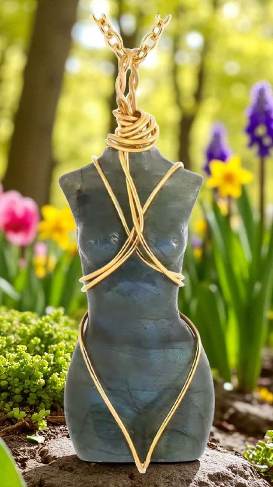 🌺 Pendentifs Buste Féminin – Symbole & Énergie des Pierres