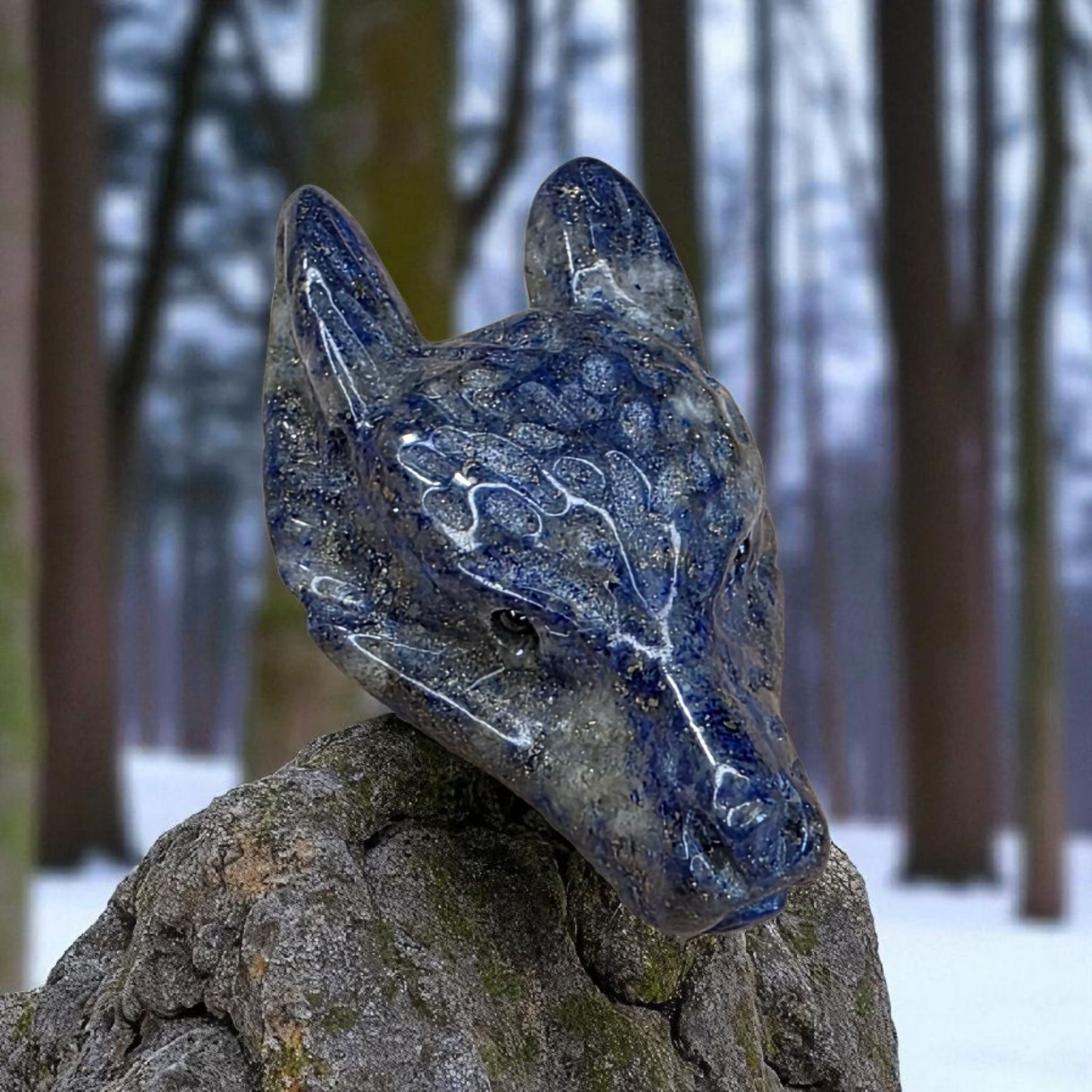Pendentif tête de loup