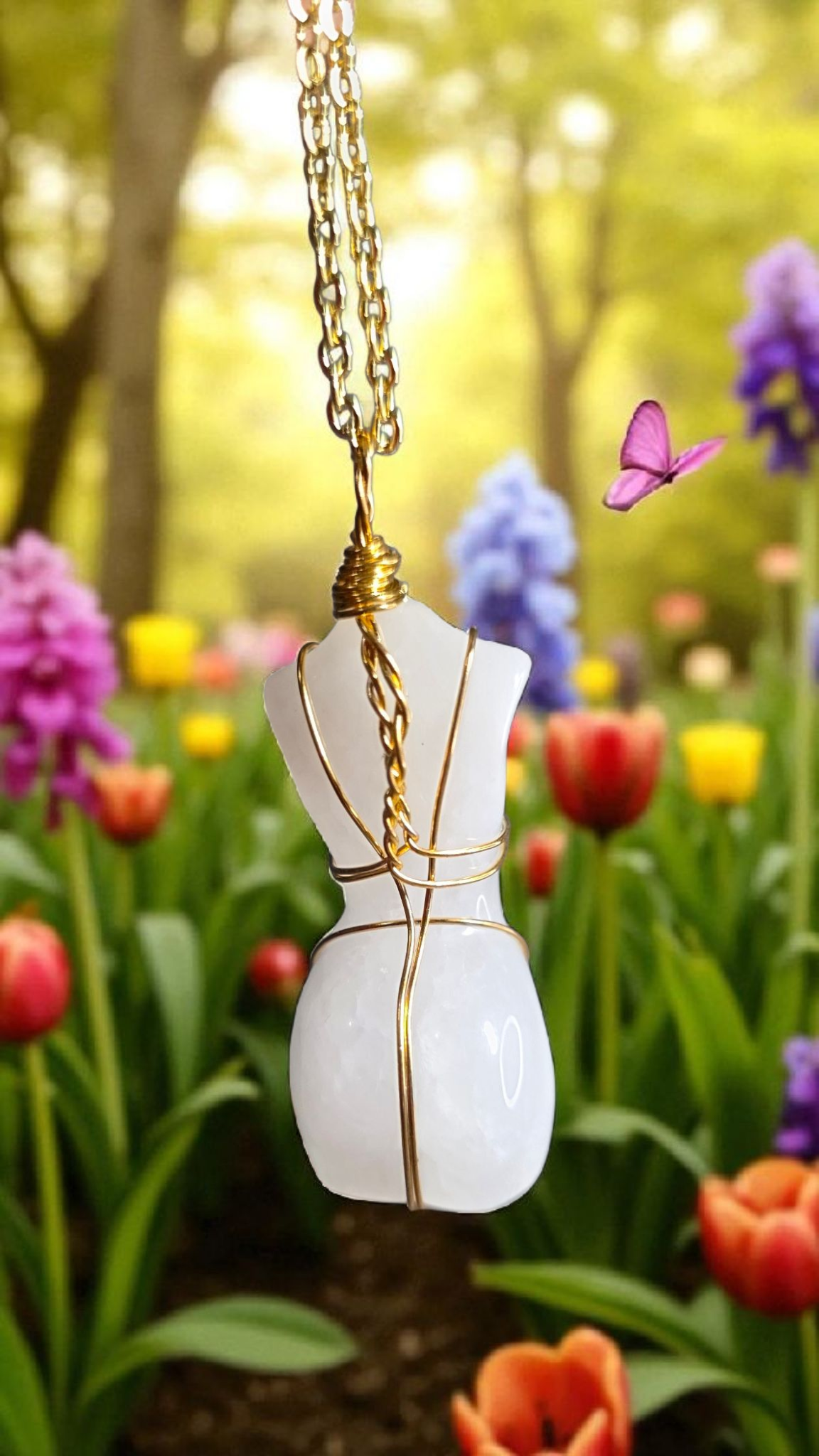 🌺 Pendentifs Buste Féminin – Symbole & Énergie des Pierres
