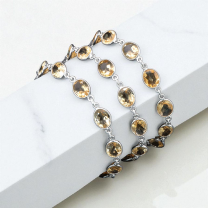 Bracelet Argent 925 facettee AAA 6.90G